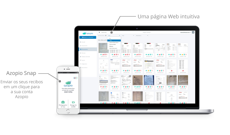 Azopio aplicação web e móvel